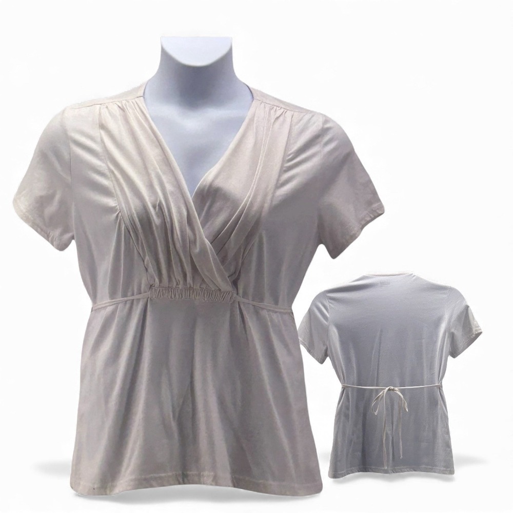 Basic Editions White Baby Doll Top Large‎
